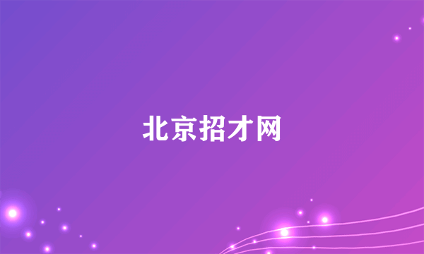 北京招才网