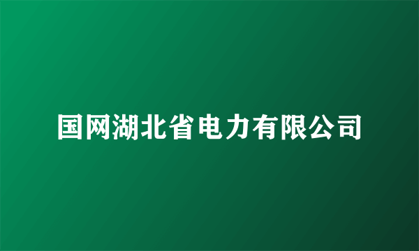 国网湖北省电力有限公司