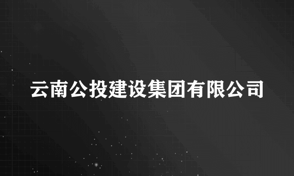 云南公投建设集团有限公司