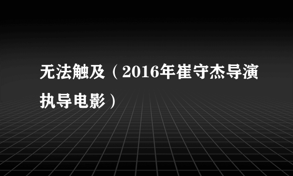 无法触及（2016年崔守杰导演执导电影）