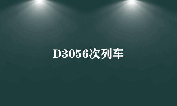 D3056次列车