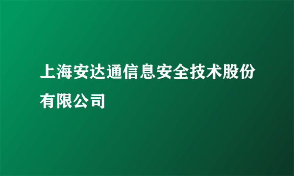 上海安达通信息安全技术股份有限公司