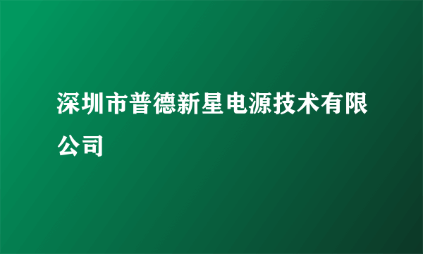 深圳市普德新星电源技术有限公司