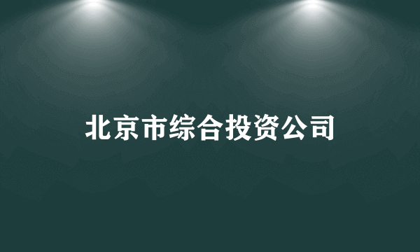 北京市综合投资公司