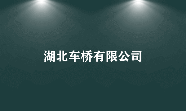 湖北车桥有限公司