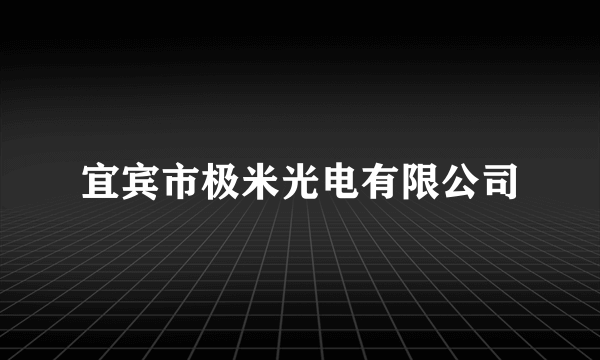 宜宾市极米光电有限公司