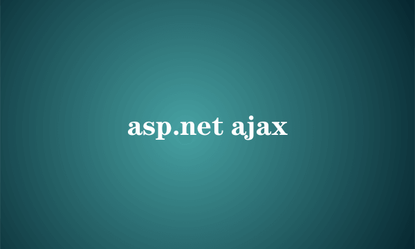 asp.net ajax