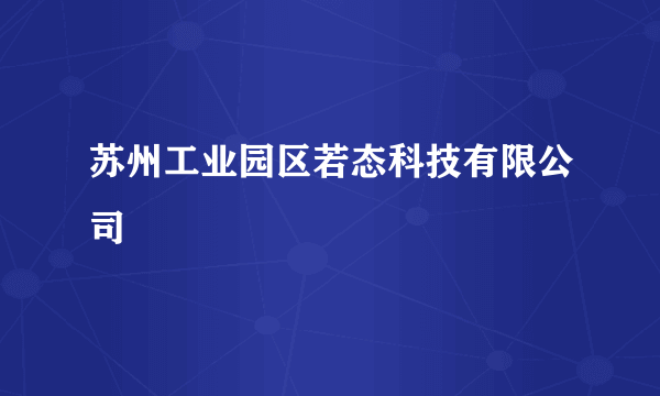 苏州工业园区若态科技有限公司