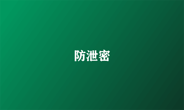 防泄密