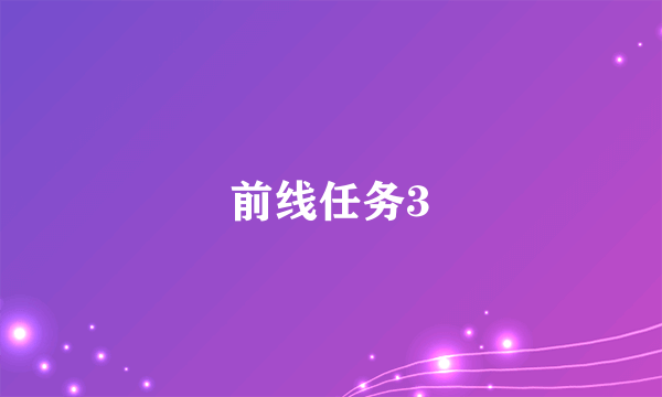 前线任务3