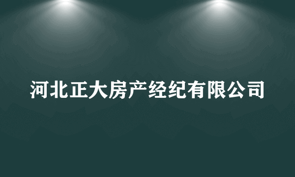 河北正大房产经纪有限公司