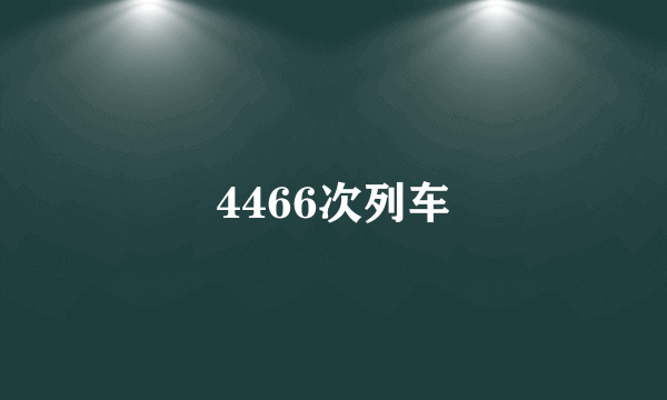 4466次列车