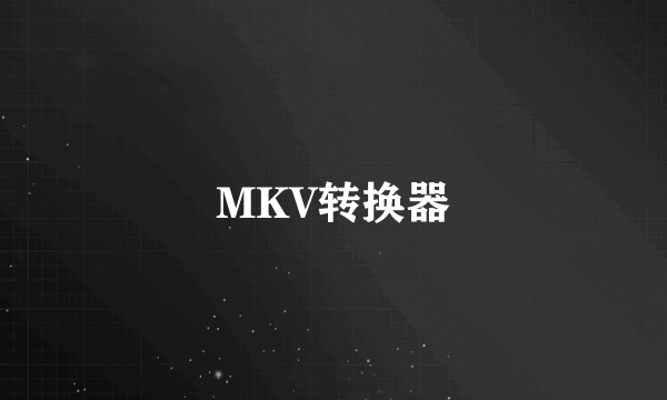 MKV转换器