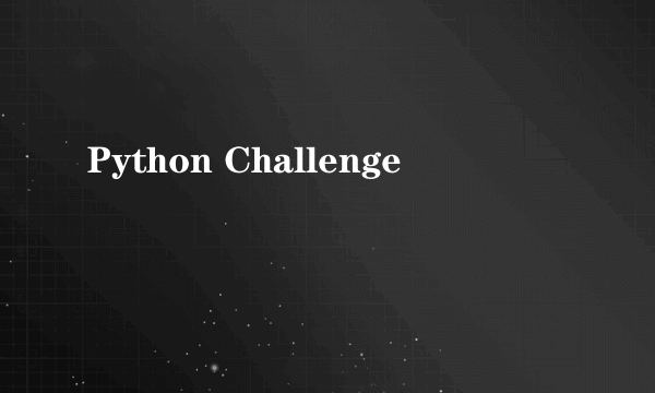 Python Challenge