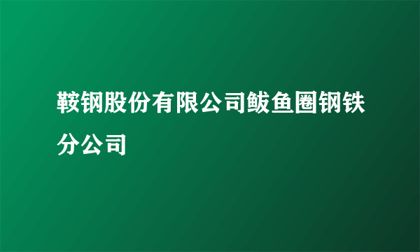 鞍钢股份有限公司鲅鱼圈钢铁分公司