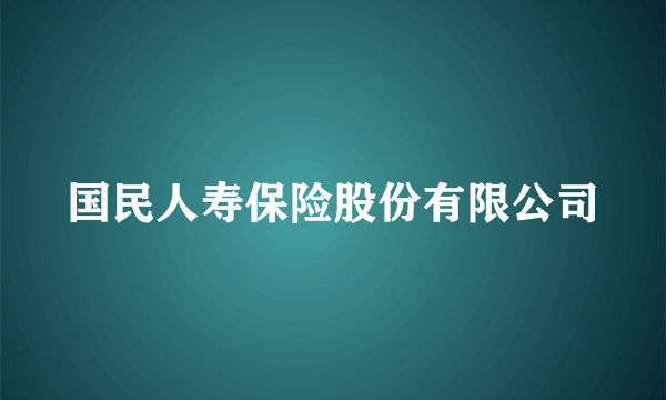 国民人寿保险股份有限公司