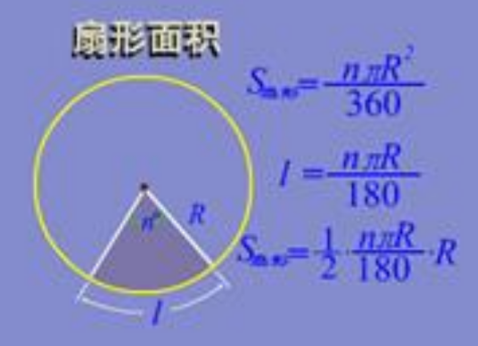 扇形计算公式