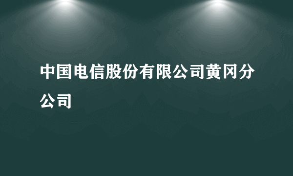 中国电信股份有限公司黄冈分公司