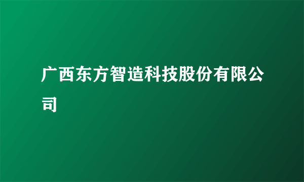 广西东方智造科技股份有限公司