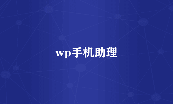 wp手机助理