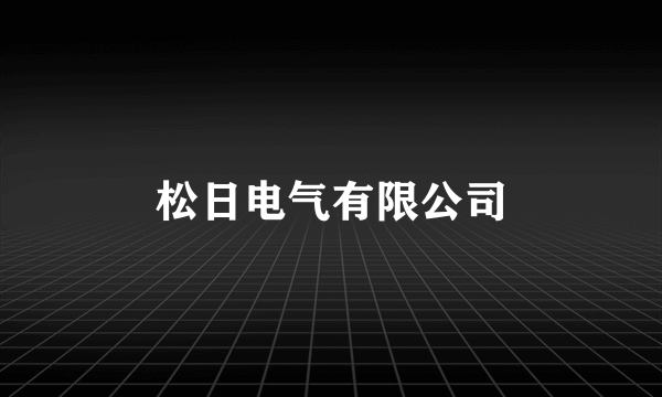 松日电气有限公司