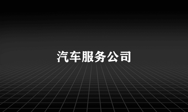 汽车服务公司