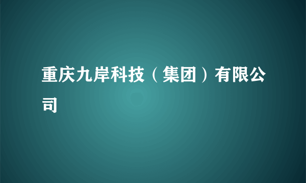 重庆九岸科技（集团）有限公司