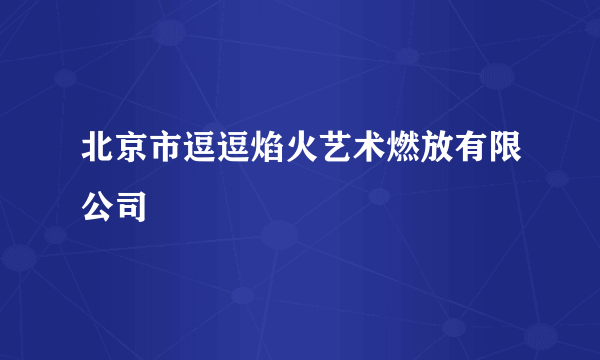 北京市逗逗焰火艺术燃放有限公司