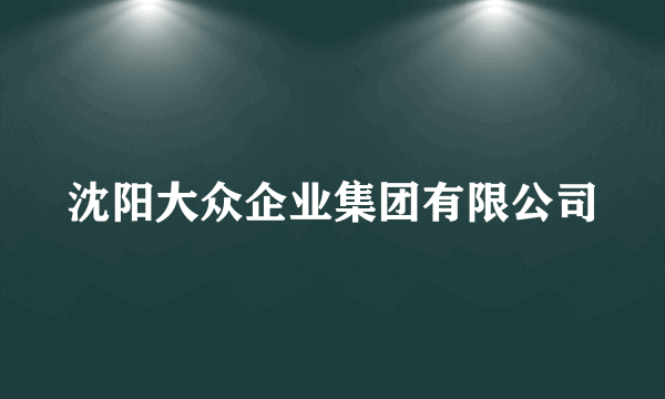 沈阳大众企业集团有限公司