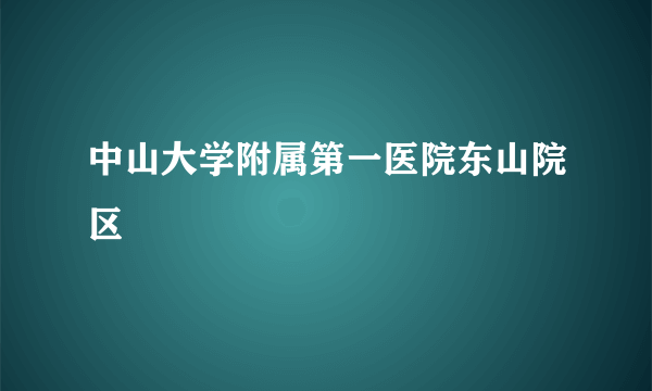 中山大学附属第一医院东山院区