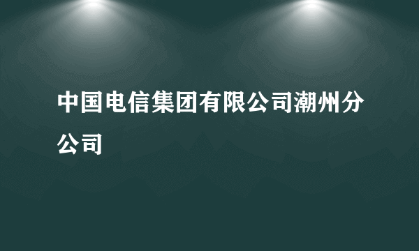 中国电信集团有限公司潮州分公司