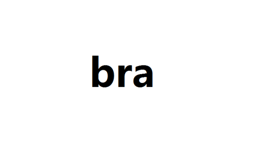 bra（文胸的英文缩写）