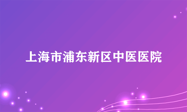 上海市浦东新区中医医院