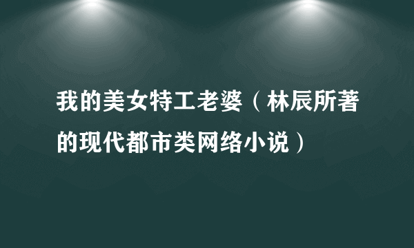 我的美女特工老婆（林辰所著的现代都市类网络小说）