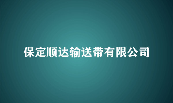 保定顺达输送带有限公司