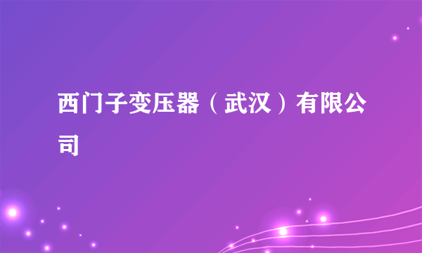 西门子变压器（武汉）有限公司