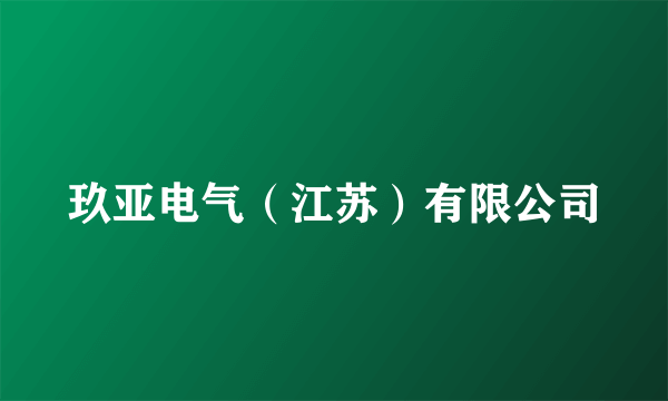 玖亚电气（江苏）有限公司