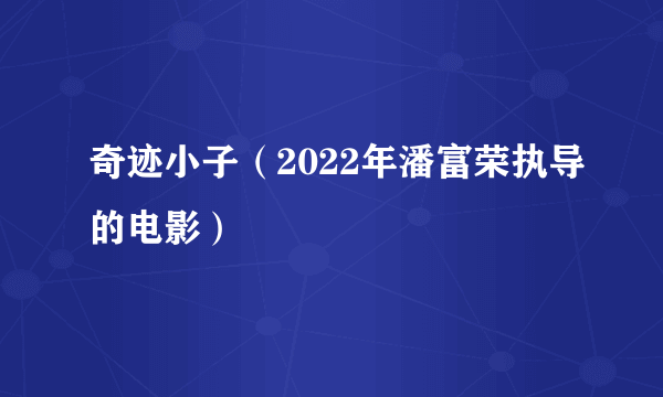 奇迹小子（2022年潘富荣执导的电影）