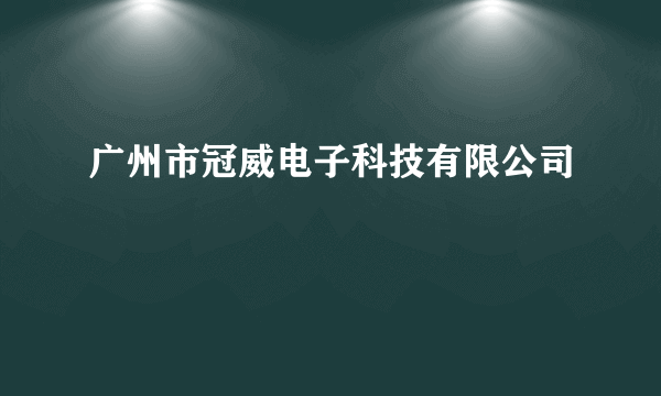 广州市冠威电子科技有限公司