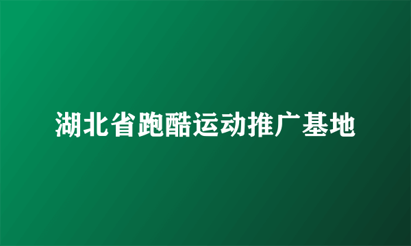 湖北省跑酷运动推广基地