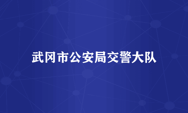 武冈市公安局交警大队