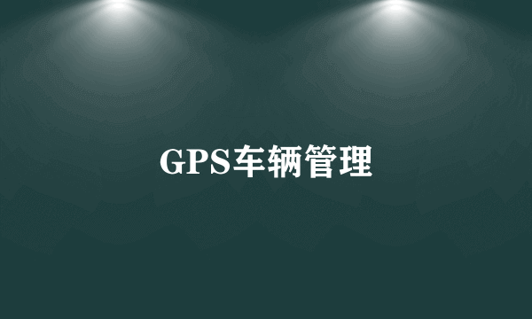 GPS车辆管理