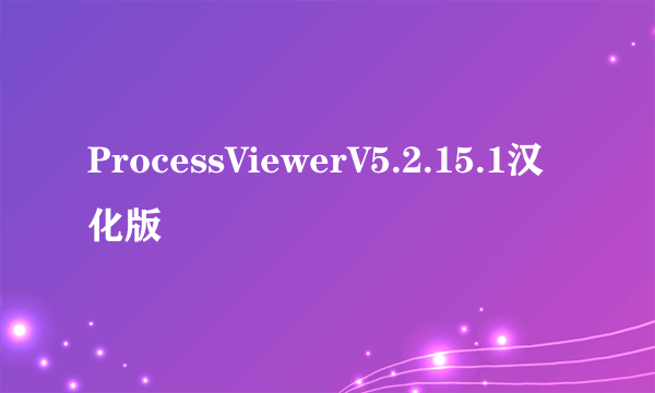 ProcessViewerV5.2.15.1汉化版