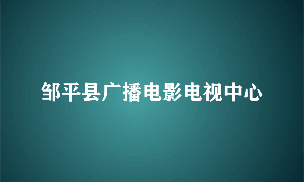 邹平县广播电影电视中心