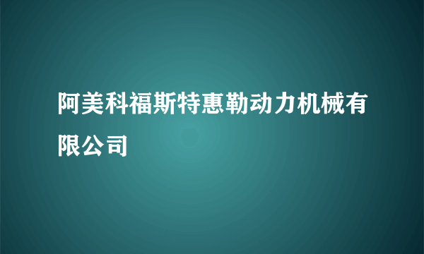 阿美科福斯特惠勒动力机械有限公司