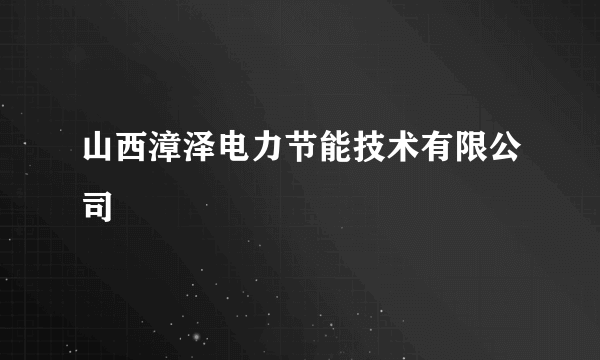 山西漳泽电力节能技术有限公司