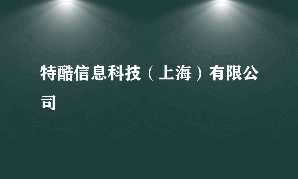 特酷信息科技（上海）有限公司