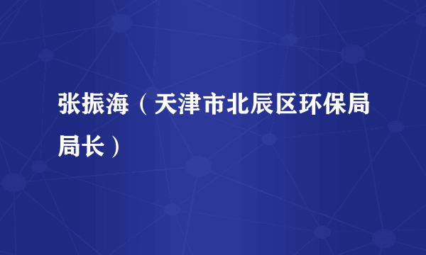 张振海（天津市北辰区环保局局长）