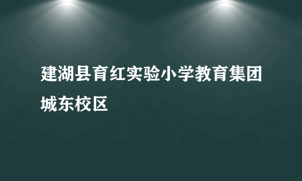 建湖县育红实验小学教育集团城东校区