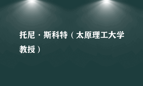 托尼·斯科特（太原理工大学教授）